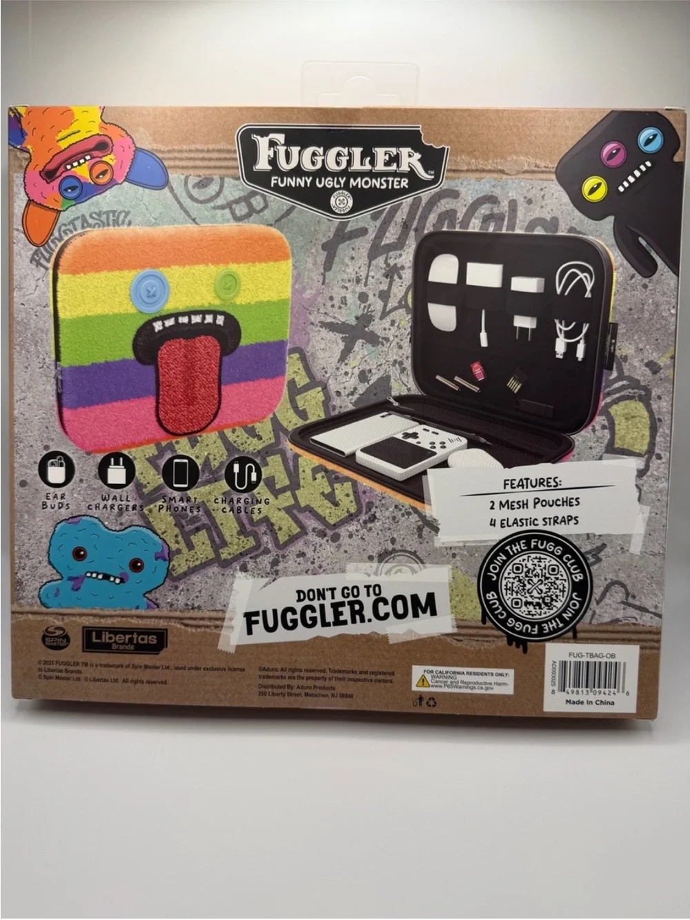 Fuggler Oogaah Boogah Rainbow Tech Bag Organizer - Multicolor